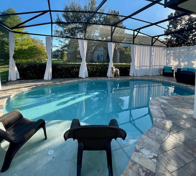 White privacy curtains alternate view